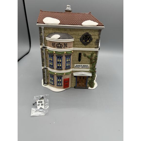Dept 56 Dickens Village King’s Road Post Office 1987 Lighted Building w/ Box - Picture 1 of 7